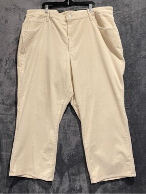 Universal Thread Cream Corduroy Pants Women’s Plus Size 28 High Rise Wide Leg